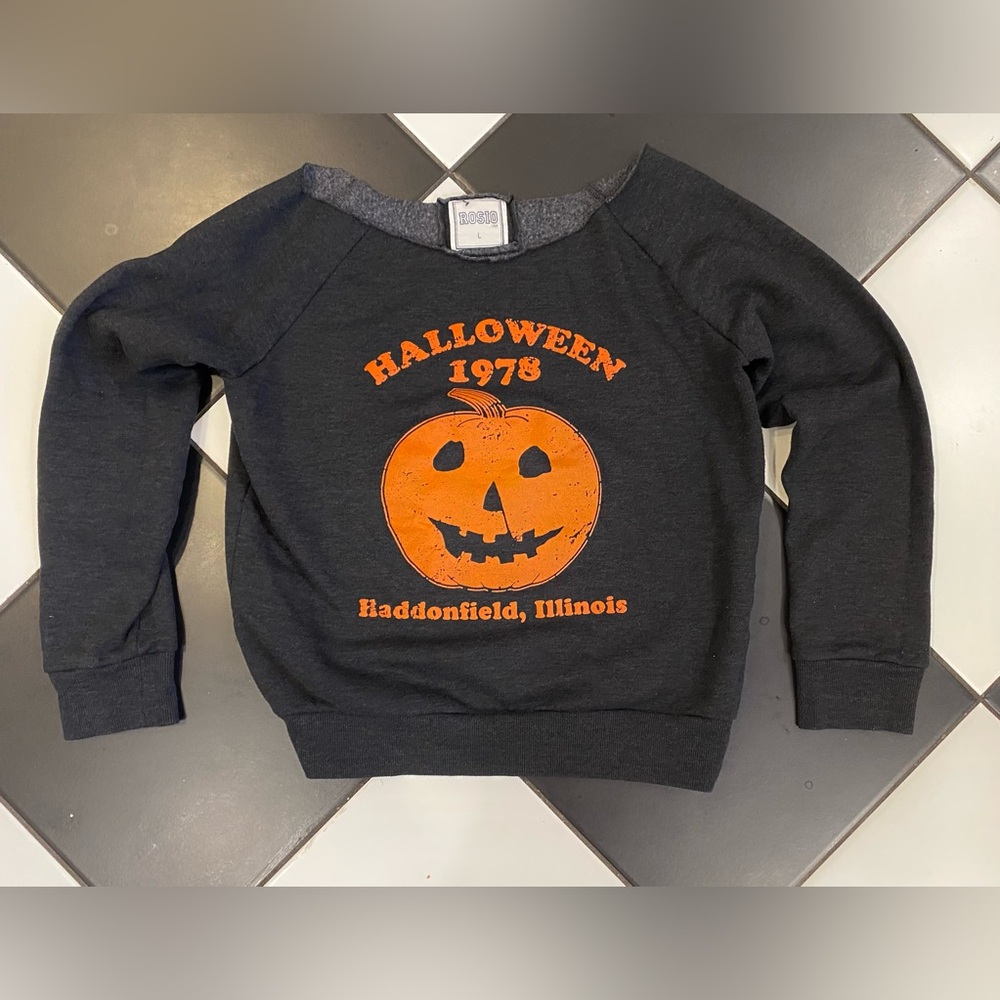 Halloween Movie Haddonfield 1978 Long Sleeve Fleece Crop Top